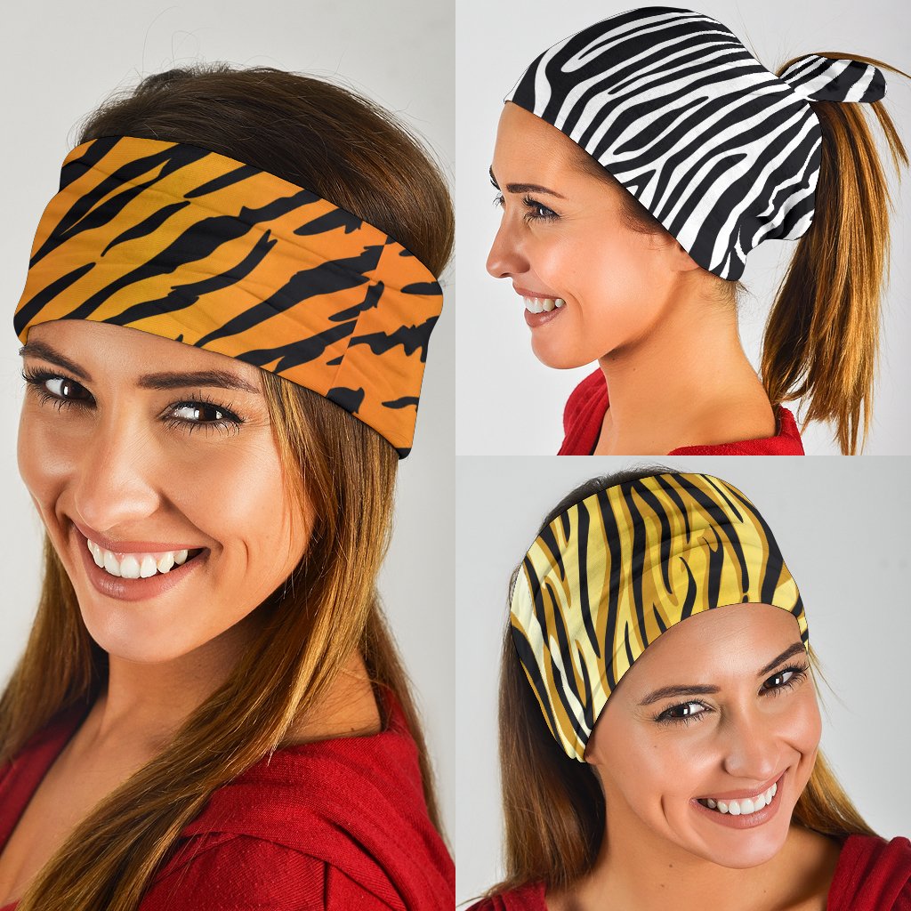 Animal Print Pop Art (Lion, Tiger, Zebra) - Bandana 3 Pack-Amaze Style™-Animal Print Pop Art (Lion, Tiger, Zebra) - Bandana 3 Pack-Vibe Cosy™