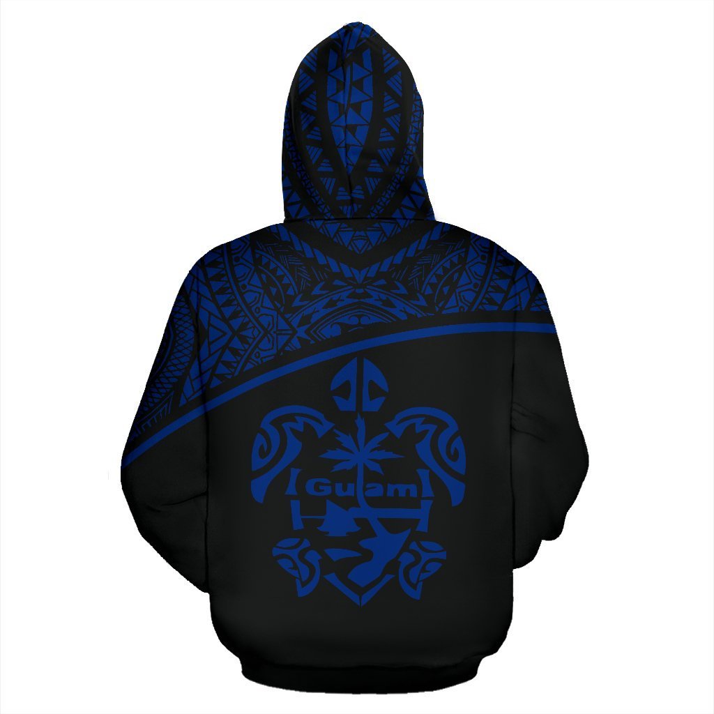 Guam All Over Hoodie - Micronesian Curve Blue Style-ALL OVER PRINT HOODIES-HP Arts-Hoodie-S-Blue-Vibe Cosy™