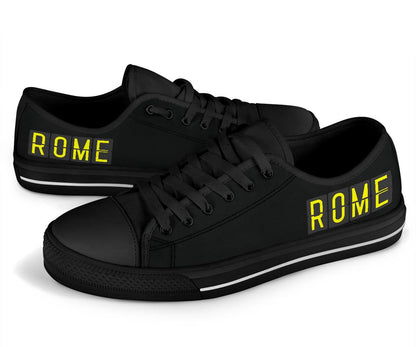 Airport Destinations PARIS - Low Top Canvas Shoes-Amaze Style™-placeholder-placeholder-Vibe Cosy™