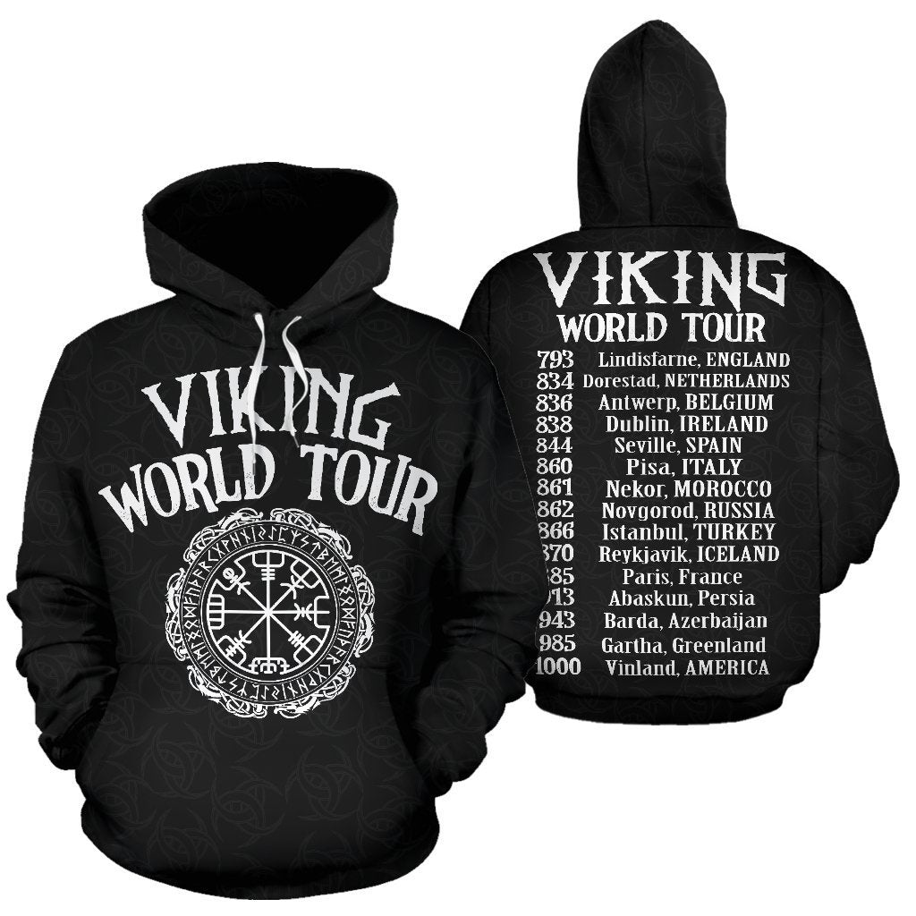 Viking World Tour - Hoodie A7-ALL OVER PRINT HOODIES (P)-HP Arts-Hoodie-S-Black-Vibe Cosy™