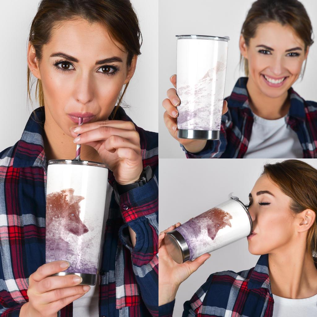 Wolf Tumbler-Amaze Style™-Tumbler - Wolf Tumbler-20oz Large-Vibe Cosy™