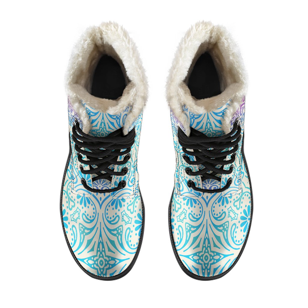 Bohemian Ombre (Sweet Corn) - Vegan Fur Leather Boots-Amaze Style™-placeholder-placeholder-Vibe Cosy™