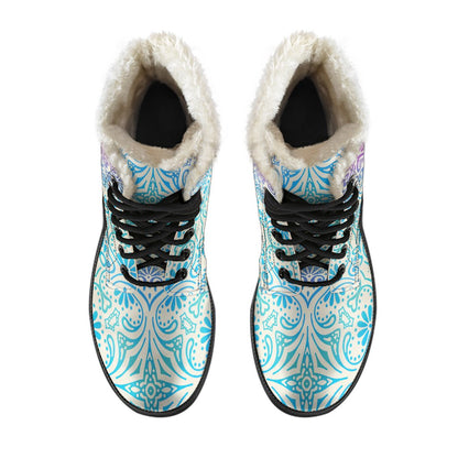 Bohemian Ombre (Sweet Corn) - Vegan Fur Leather Boots-Amaze Style™-placeholder-placeholder-Vibe Cosy™