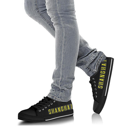 Airport Destinations SHANGHAI - Low Top Canvas Shoes-Amaze Style™-placeholder-placeholder-Vibe Cosy™