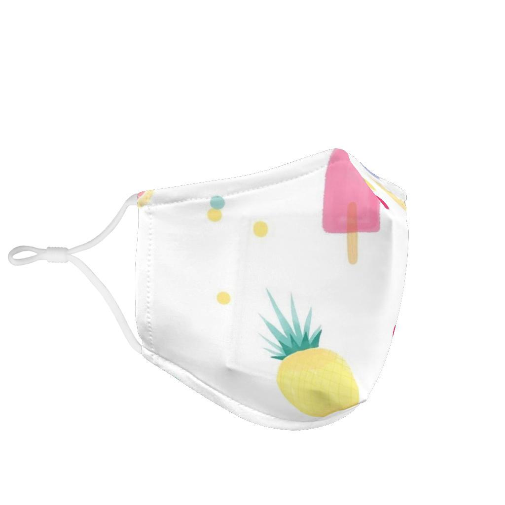 Tropical Fruits Face Mask with 5 Layer Filters-Amaze Style™-Face Mask - Tropical Fruits Face Mask with 5 Layer Filters-Adult Mask + 2 FREE Filters (Age 13+)-Vibe Cosy™
