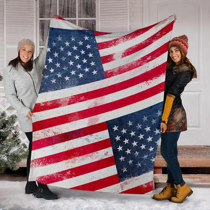 American Flag Fleece Throw Blanket-Amaze Style™-Premium BlanketAmerican Flag Fleece Throw Blanket-Youth (56 x 43 inches / 140 x 110 cm)-Vibe Cosy™