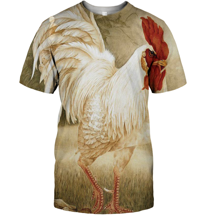 3D All Over Print Painting Rooster Shirt-Apparel-6teenth World-T-Shirt-S-Vibe Cosy™