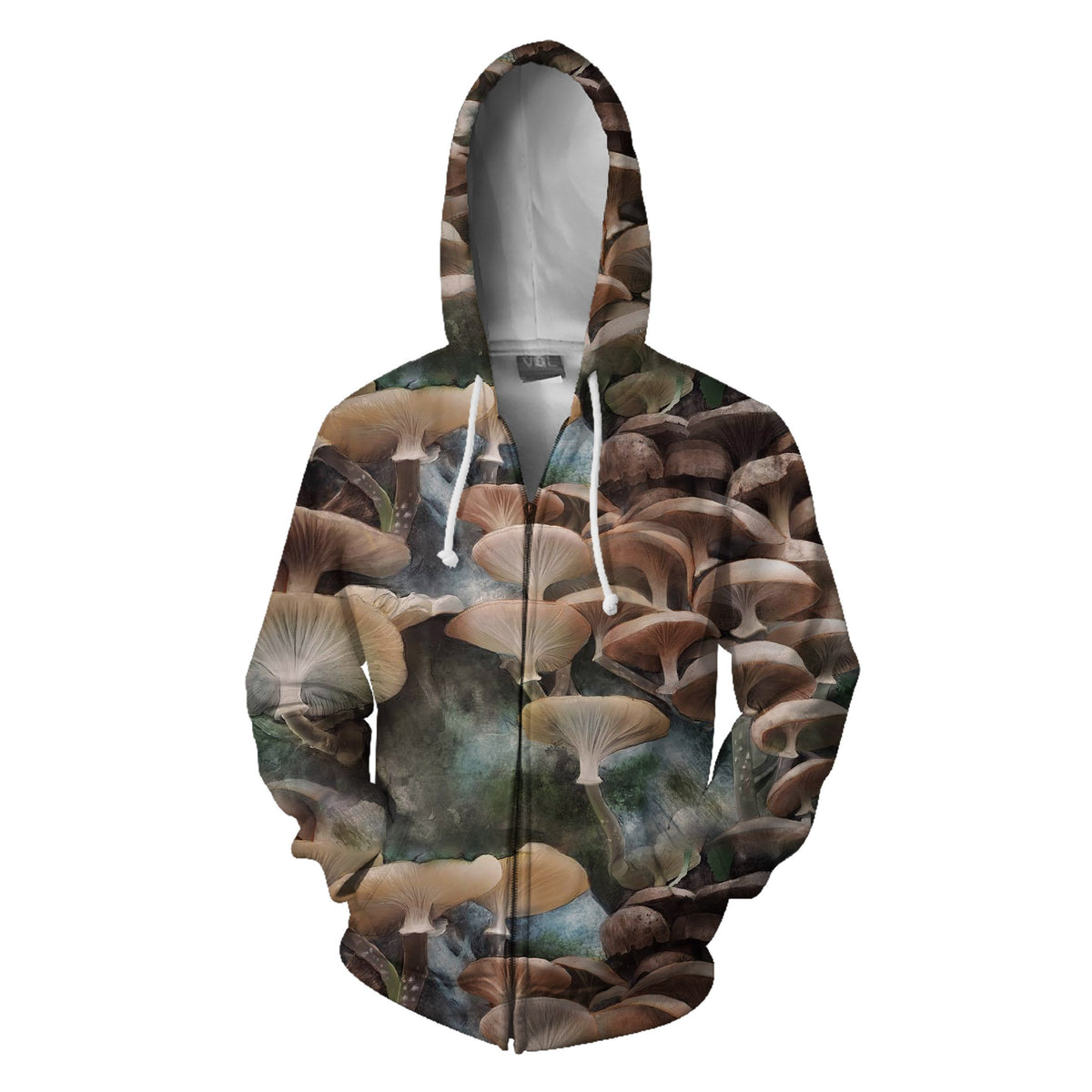 Chanterelle Mushrooms Hoodie-Apparel-NTH-Zipped Hoodie-S-Vibe Cosy™