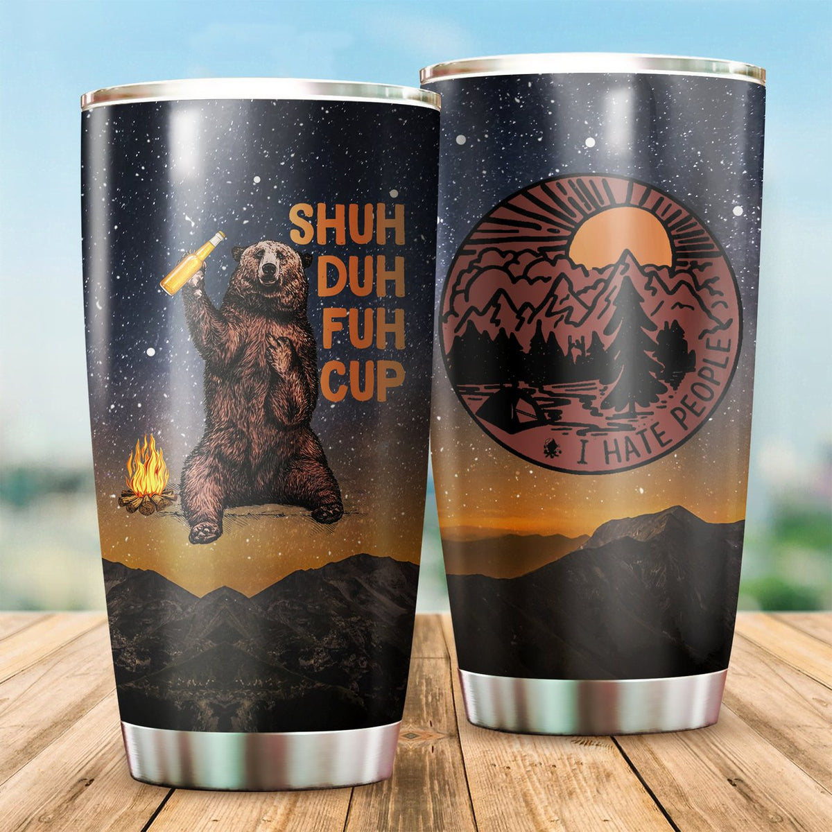 I hate people camping stainless steel tumbler HG41305-HG-Vibe Cosy™