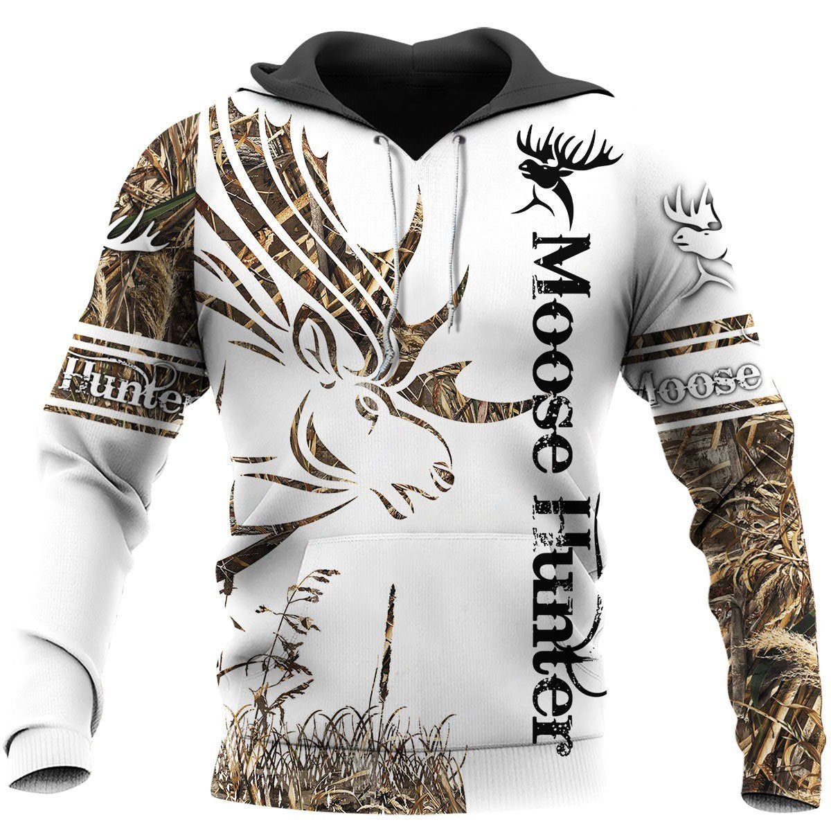 Camo Tattoo Moose Hunting Hoodie T-Shirt Sweatshirt NM-Apparel-NM-Hoodie-S-Vibe Cosy™