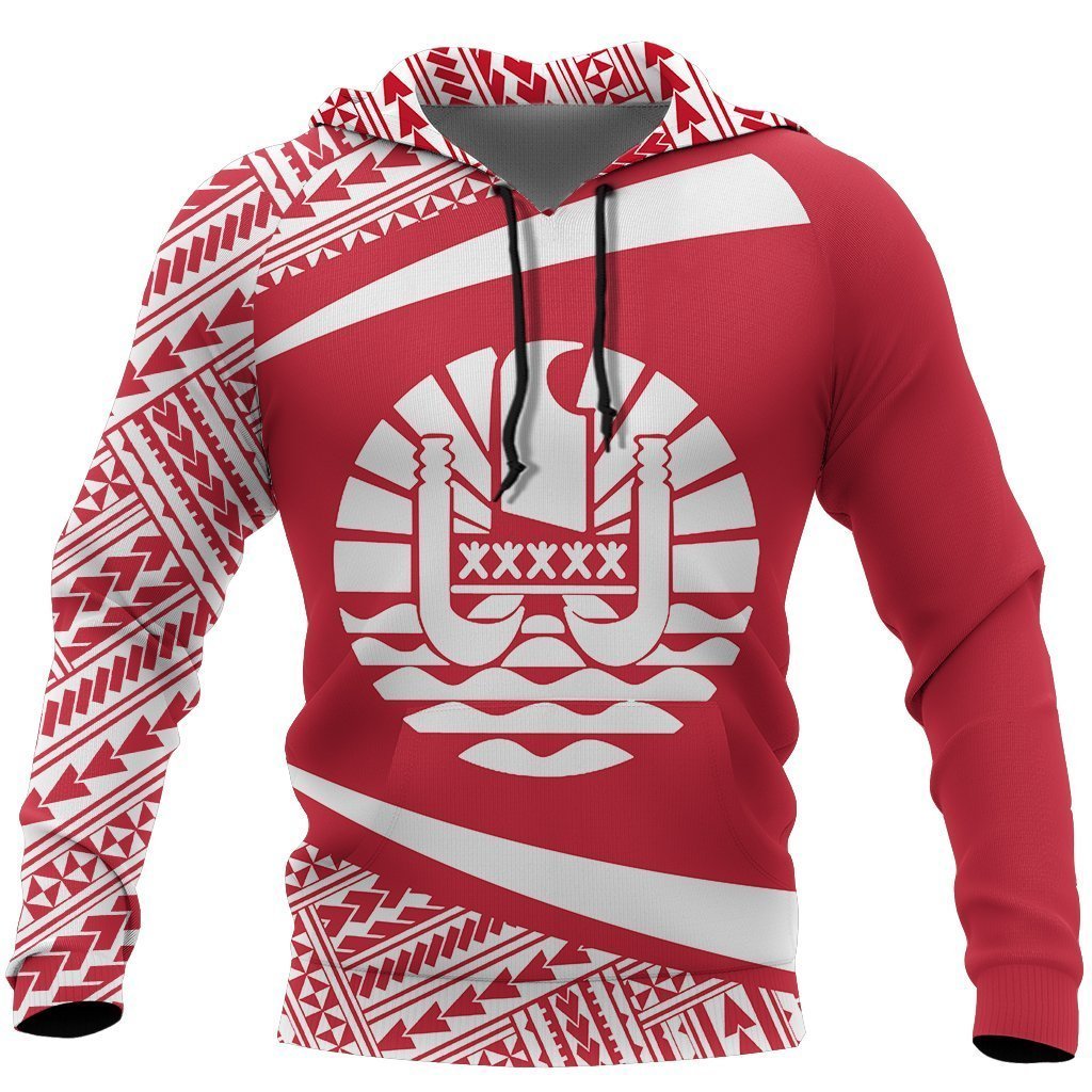 French Polynesia Hoodie - Circle Red Ver 2.0 J7-Apparel-Khanh Arts-Hoodie-S-Vibe Cosy™
