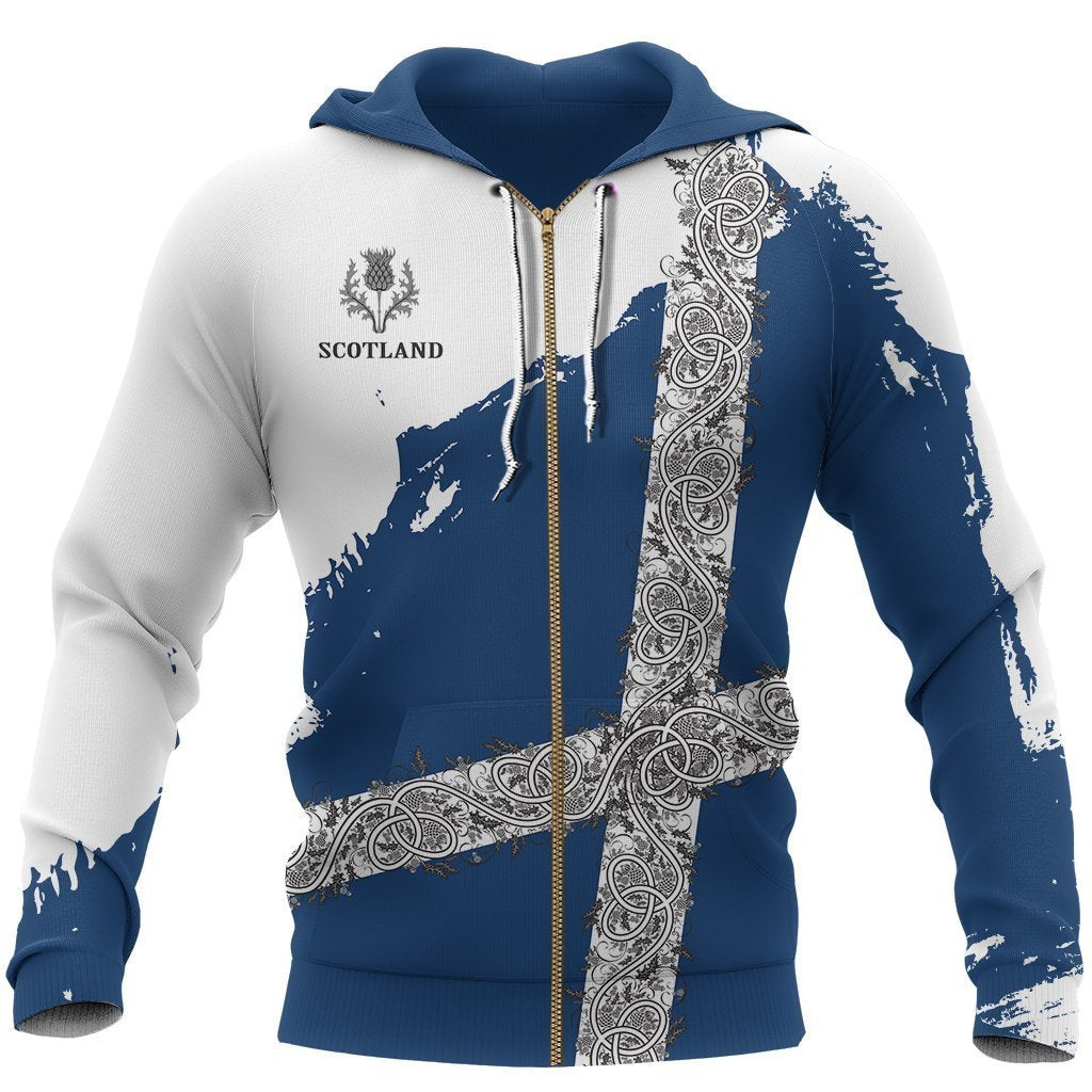 Scotland Celtic And Thistle Hoodie-Apparel-HD09-Zip Hoodie-S-Vibe Cosy™