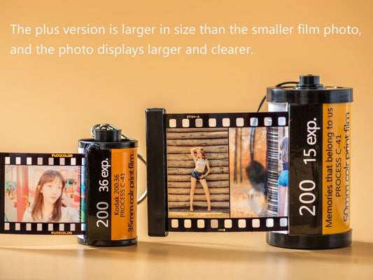 15 Photos Keychain Film PLUS ,Keyring Film Roll PLUS, Photo Film Album