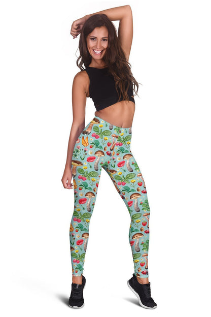 3D All Over Printing Mushrooms and strawberries Legging-Apparel-Phaethon-Hoodie Dress-S-Vibe Cosy™