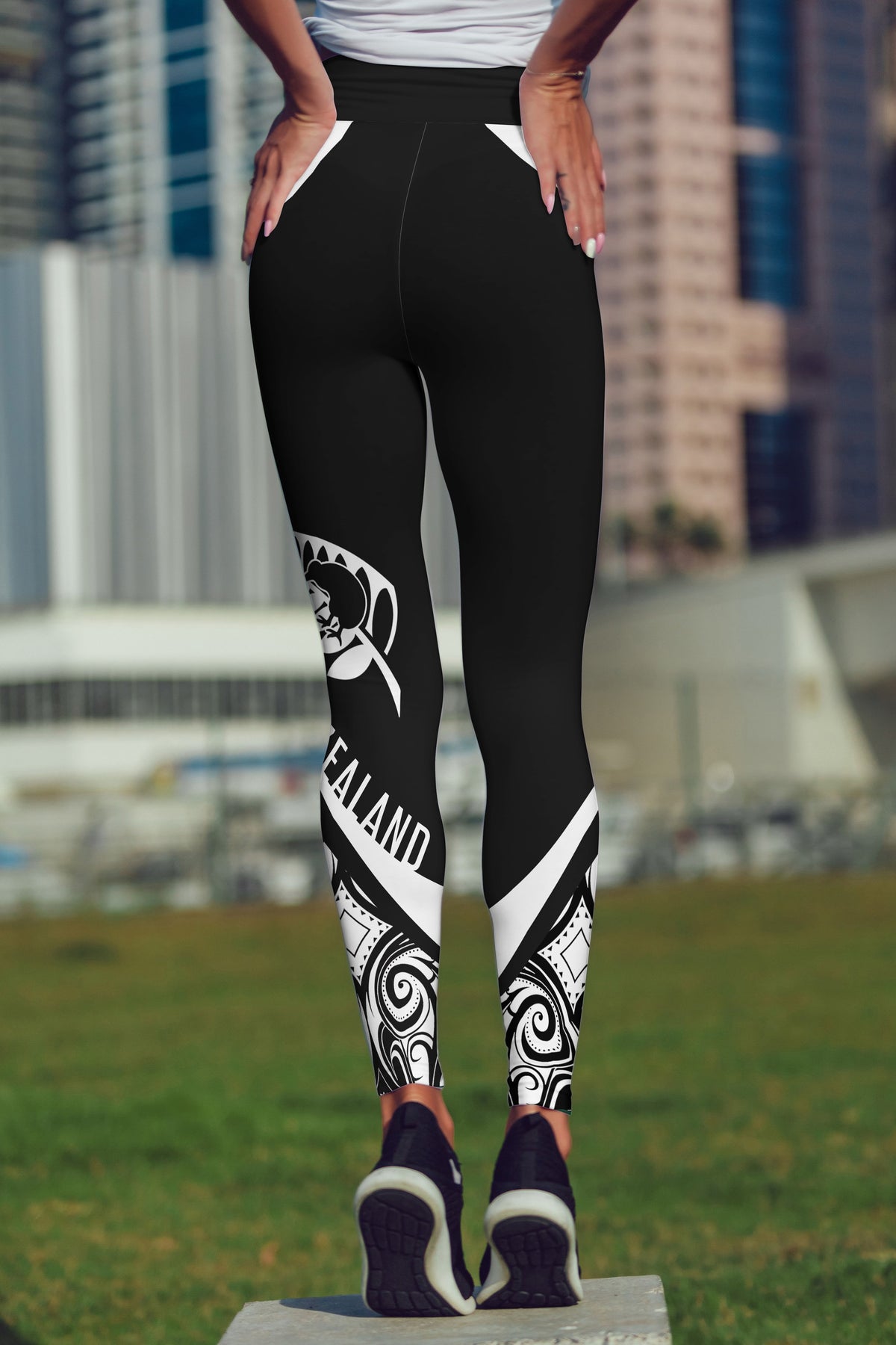 New Zealand Maori Pattern High Waist Leggings-Apparel-HD09-Legging-S-Vibe Cosy™