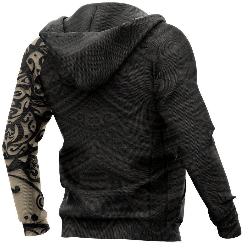 Maori Lion Tattoo New Zealand All Over Hoodie Golden NVD-Apparel-Dung Van-Hoodie-S-Vibe Cosy™