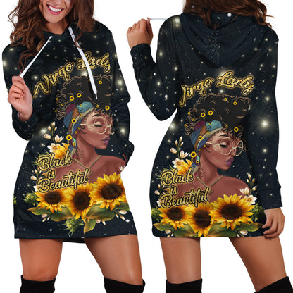 Virgo Lady Black Is Beautiful Hoodie Dress NTN08272002