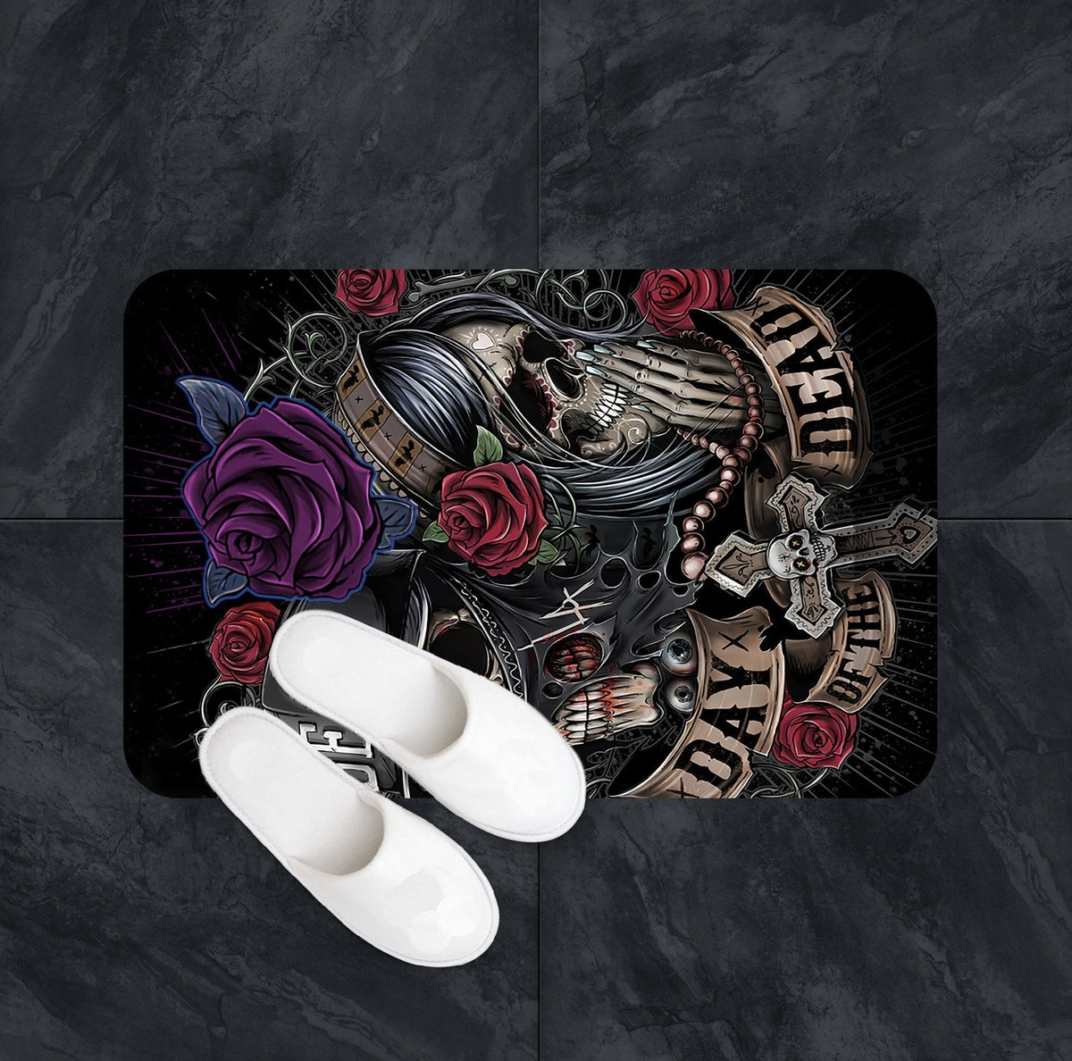 Day of the Dead Set-6teenth Outlet-Bath mats 20x32-Vibe Cosy™