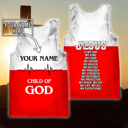 Premium Christian Jesus Catholic Customize Name 3D Printed Unisex Shirts