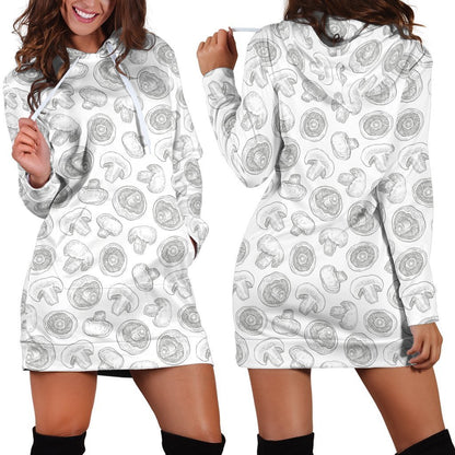 3D All Over Printing White Mushroom Legging-Apparel-Phaethon-Hoodie Dress-S-Vibe Cosy™