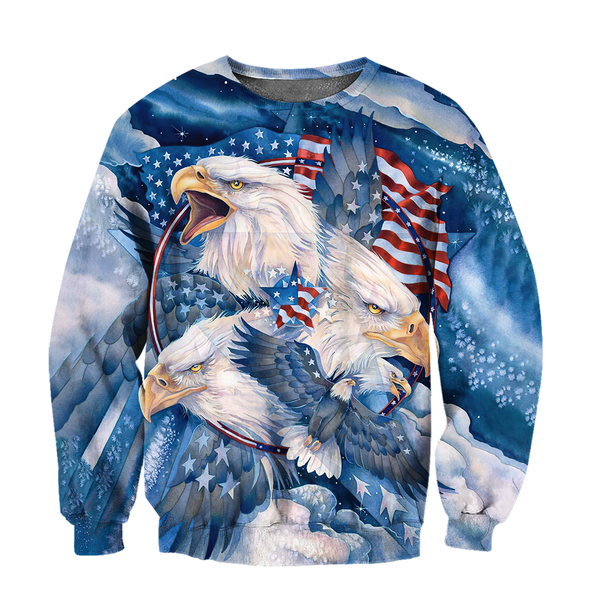 All Over Printed Bald Eagle Hoodie DD09082001-MEI