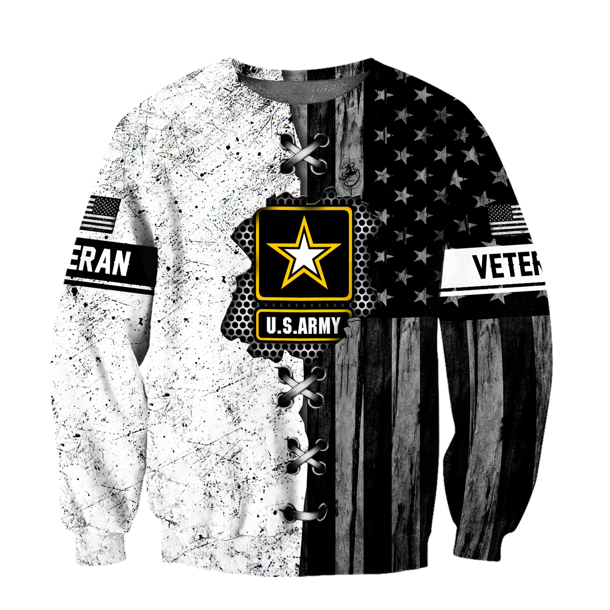 Veteran US Army in my heart 3D shirts for men and women BW