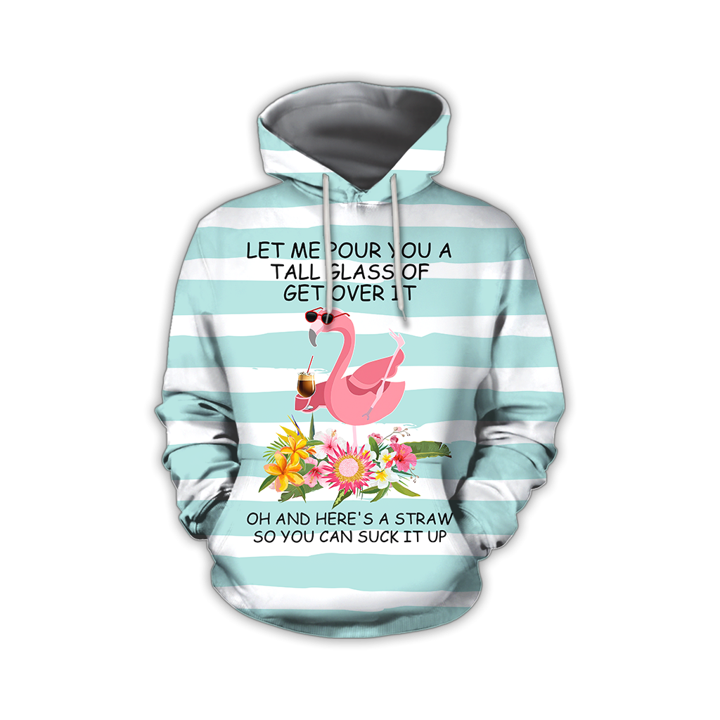 All Over Printed Flamingo Hoodie DD09042002-MEI