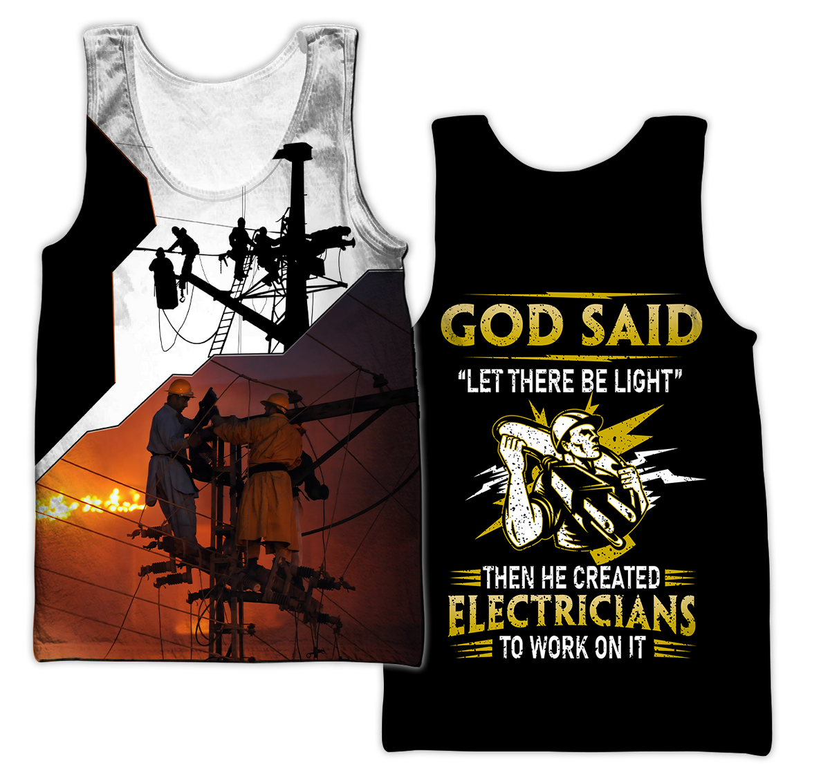 Premium Electrician Let There Be Light Unisex All Over Printed Shirts MEI