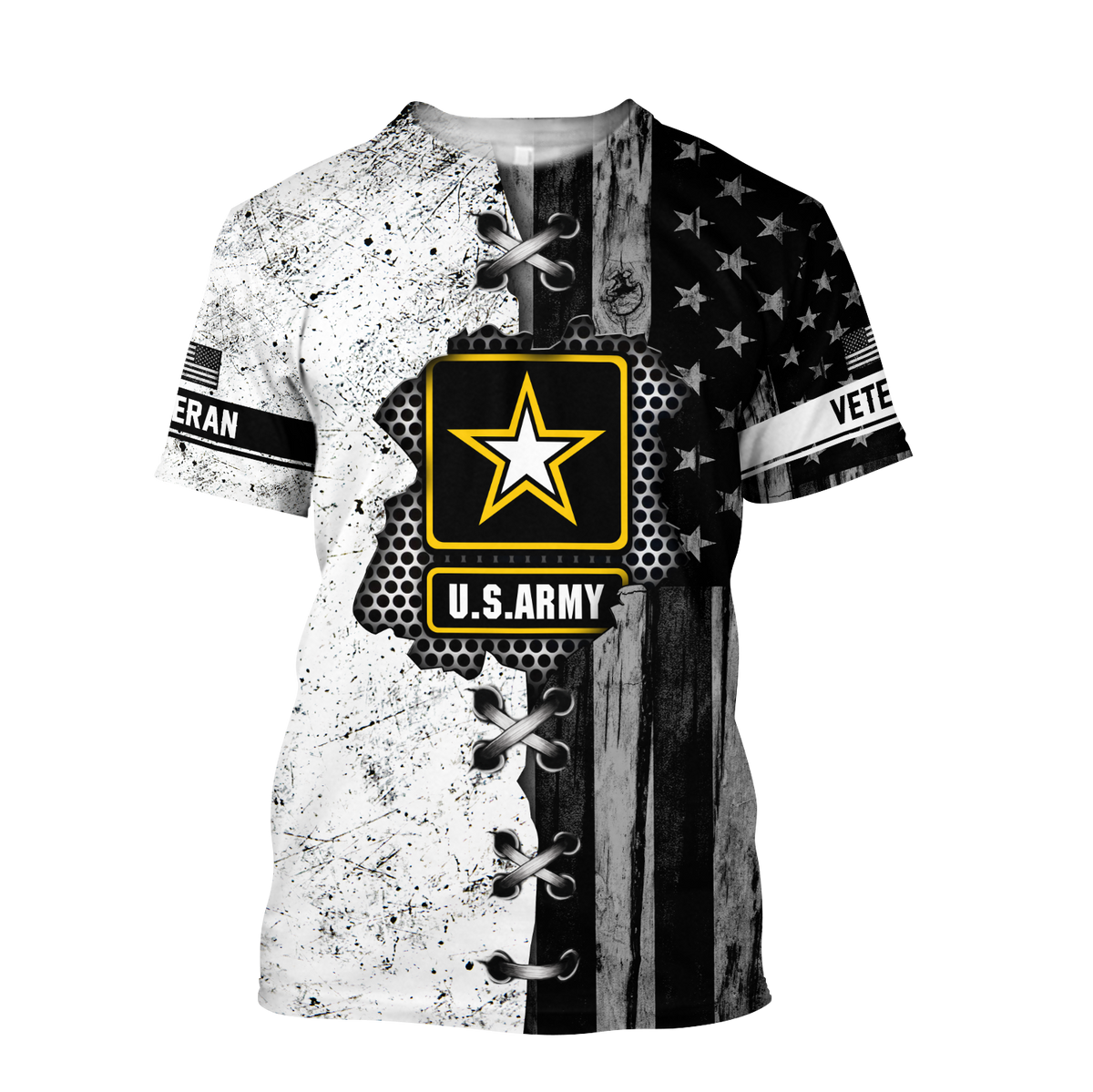 Veteran US Army in my heart 3D shirts for men and women BW