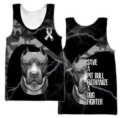 Personalized Save A Pitbull Euthanize A Dog Fighter Hoodie Shirt for Men and Women DD09212001S