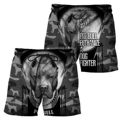 Save A Pit Bull Euthanize A Dog Fighter Hoodie Shirt for Men and Women DD10082005