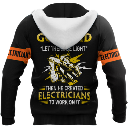 Premium Electrician Let There Be Light Unisex All Over Printed Shirts MEI