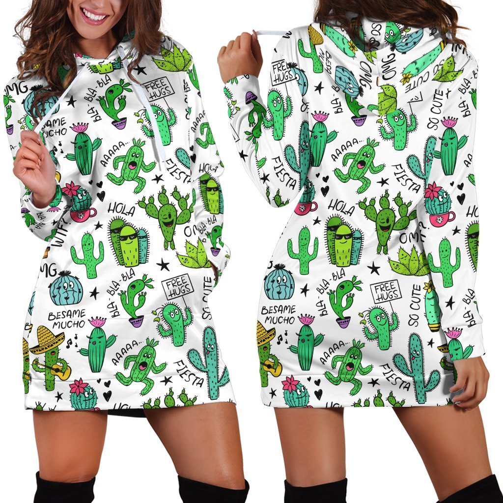 3D All Over Printing Cactus Quotes Legging-Apparel-NTH-Hoodie Dress-S-Vibe Cosy™
