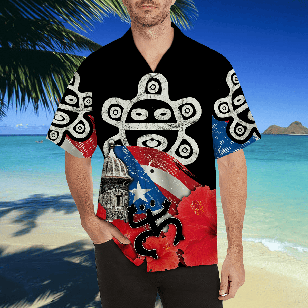 Puerto Rico Sol Taino Hawaii Shirts TH20061604S-Apparel-TQH-Hawaiian shirt-S-Vibe Cosy™