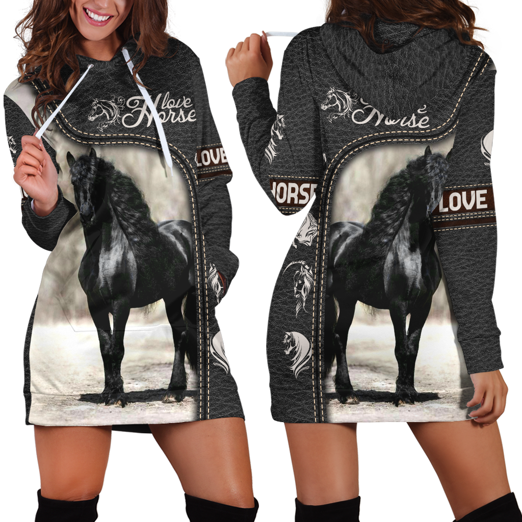 Beautiful Horse Hoodie Dress Pi150403D-Apparel-TA-Hoodie Dress-S-Vibe Cosy™