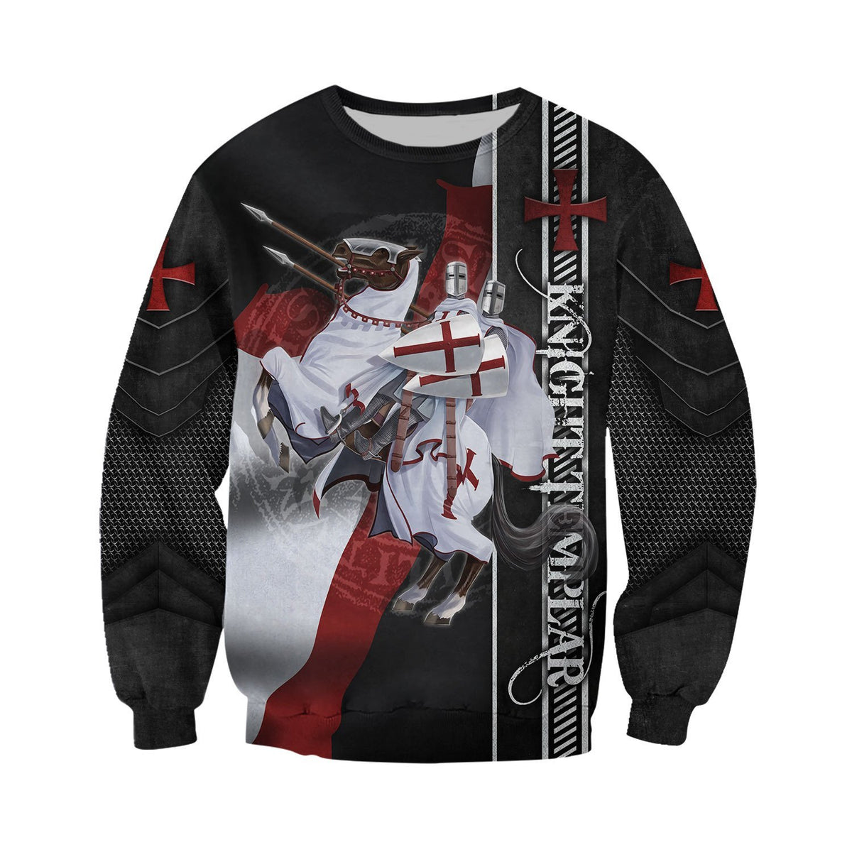KNIGHT TEMPLAR 3D ALL OVER PRINTED SHIRTS MP919-Apparel-MP-Sweatshirts-S-Vibe Cosy™