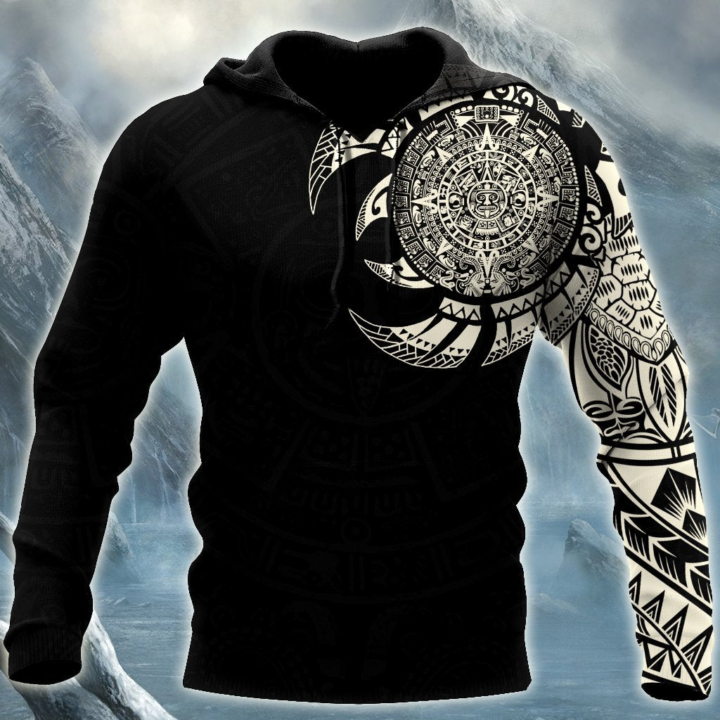 Aztec Mayan Tatoo 3D All Over Printed Shirts For Men and Women DQB07092001-Apparel-TA-Hoodie-S-Vibe Cosy™