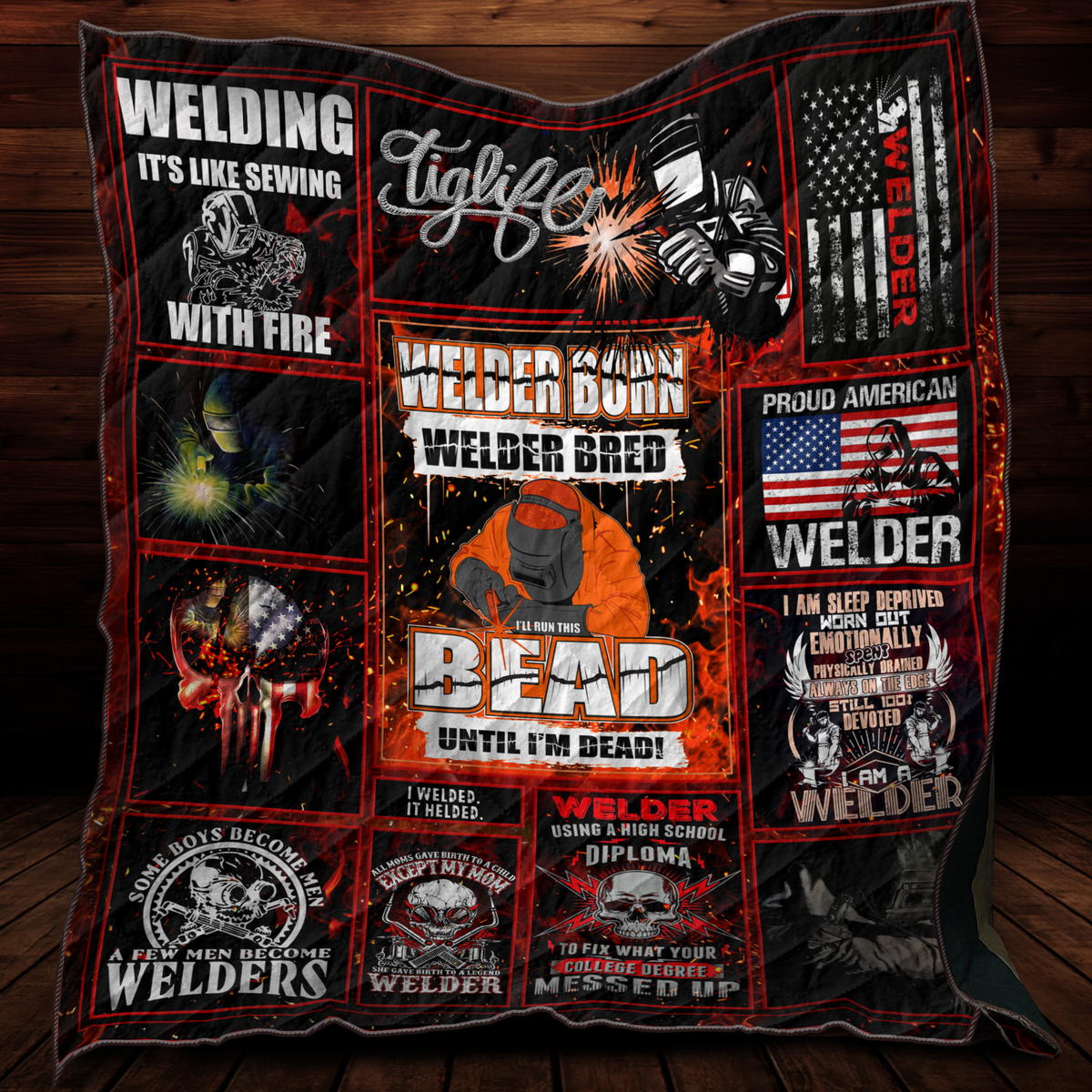 Premium Welder Born Welder Bred Quilt MEI