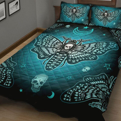 Quilt bedding set butterfly love skull PL-Bedding Set-PL8386-Twin-Vibe Cosy™