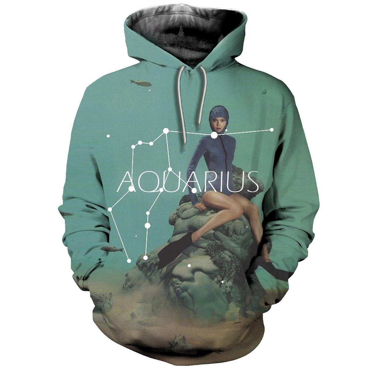 3D ALL OVER PRINTED AQUARIUS ZODIAC T SHIRT NTH160823-Apparel-NTH-Hoodie-S-Vibe Cosy™