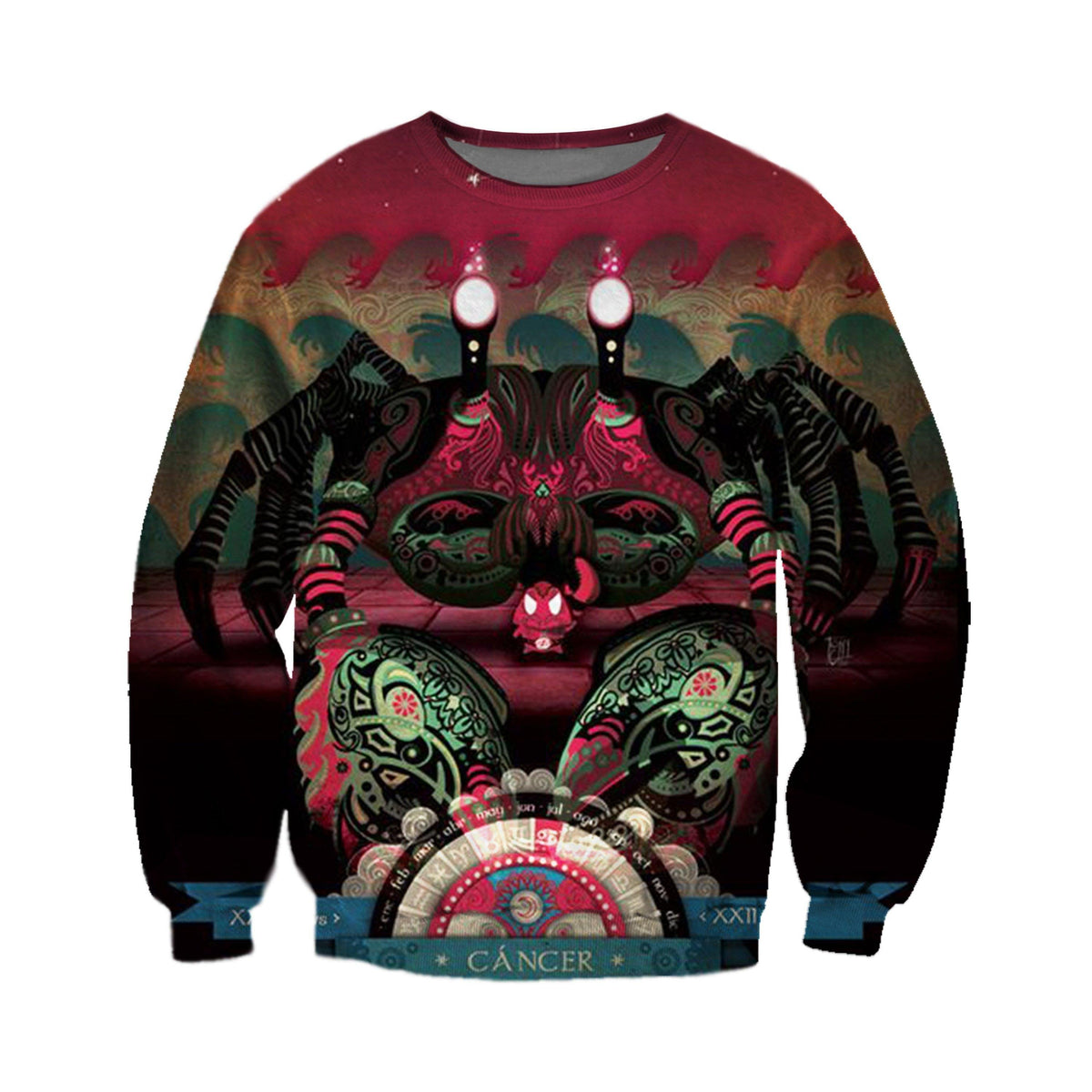 3D ALL OVER PRINTED CANCER ZODIAC T SHIRT NTH160836-Apparel-NTH-Sweat Shirt-S-Vibe Cosy™