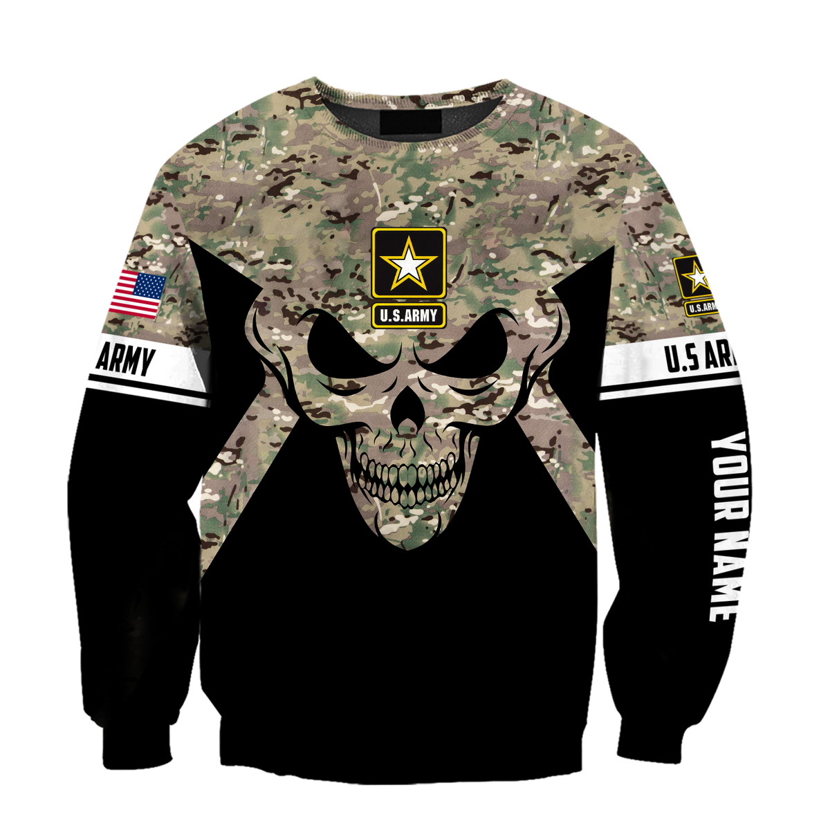 Soldier US Army Skull 3D All Over Printed Shirt Hoodie MP28082005