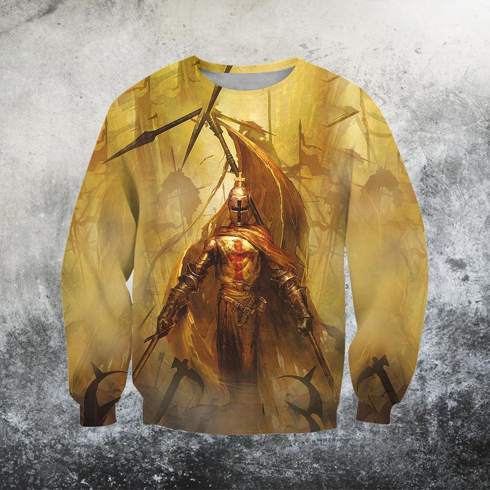3D All Over Printed Knights Templar Shirts-Apparel-HP Arts-Sweatshirt-S-Vibe Cosy™