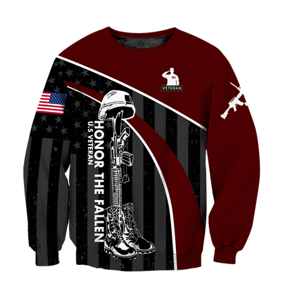 Veteran Honor the fallen 3d all over printed shirts for men and women TR1905206S-Apparel-Huyencass-Sweat Shirt-S-Vibe Cosy™