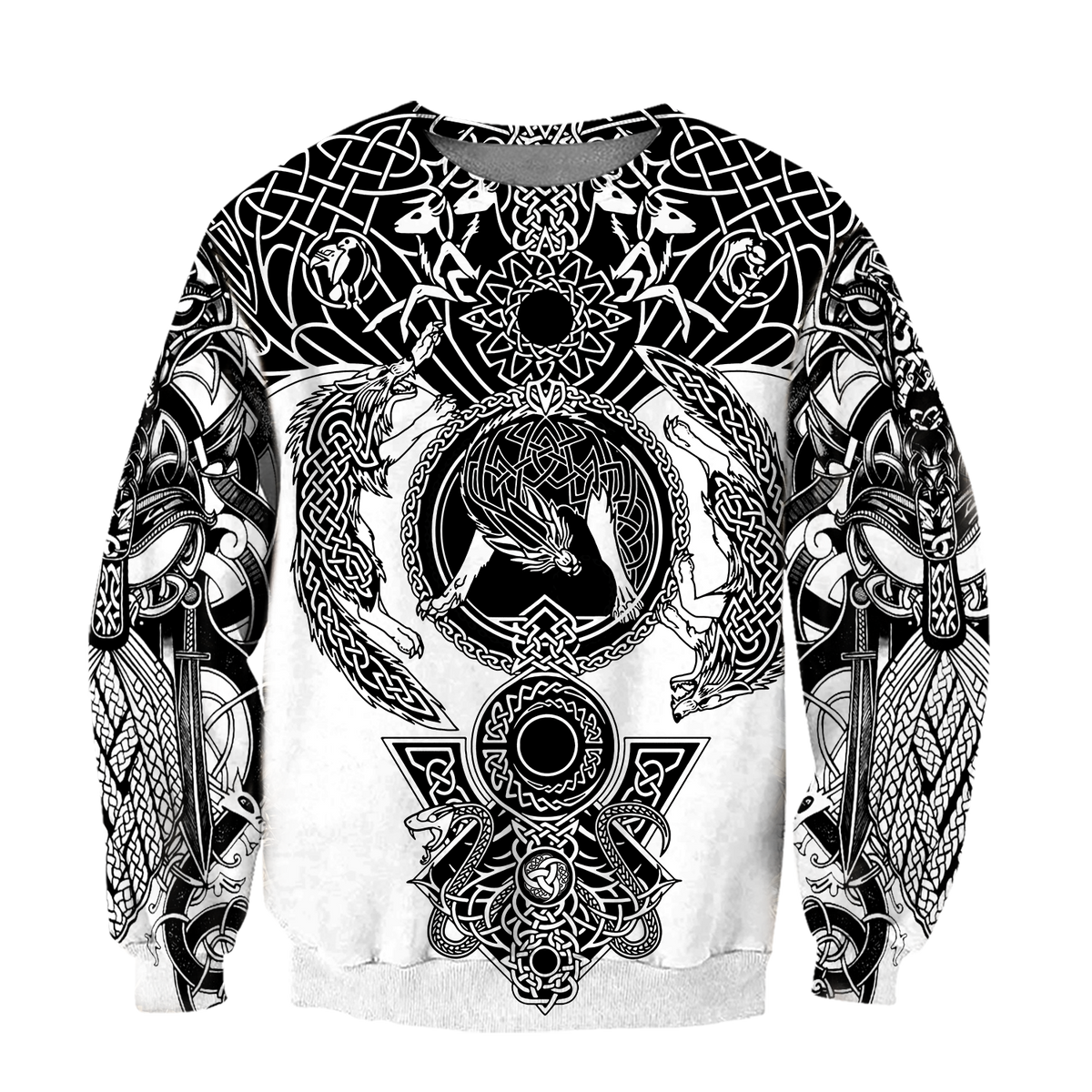 Viking Odin All Over Printed version 2.0 AM281004-Apparel-HP Arts-Sweatshirt-S-Vibe Cosy™