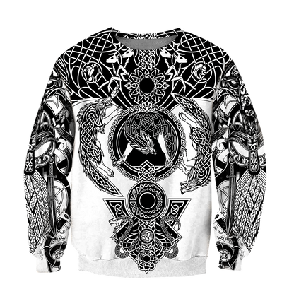Viking Odin All Over Printed version 2.0 AM281004-Apparel-HP Arts-Sweatshirt-S-Vibe Cosy™