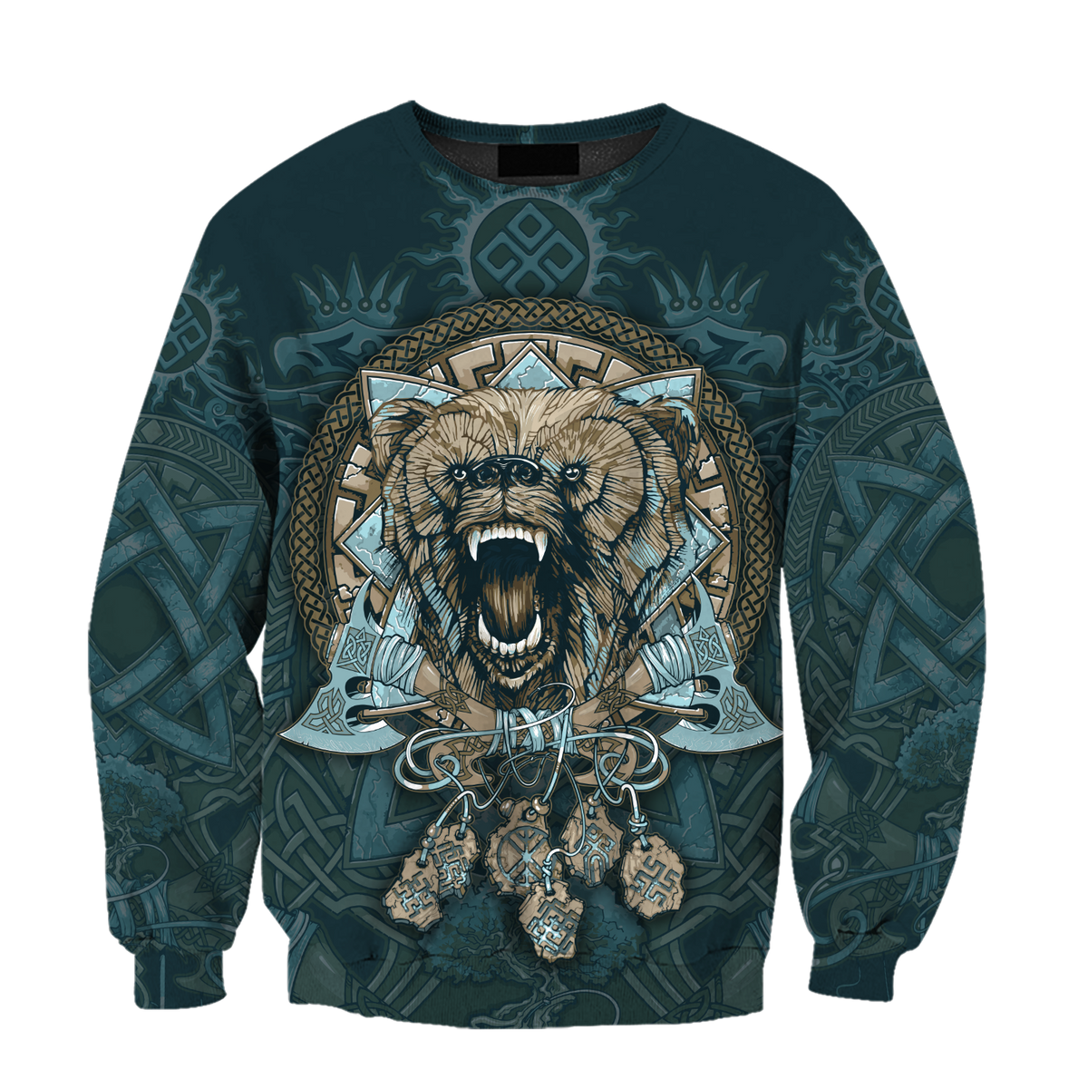 3D All Over Printed Bear Tribal Tattoo TR2910207PT