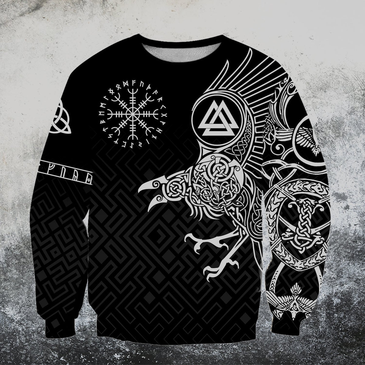 Vikings - The Raven of Odin Tattoo Special Hoodie-Apparel-HP Arts-Sweat Shirt-S-Vibe Cosy™