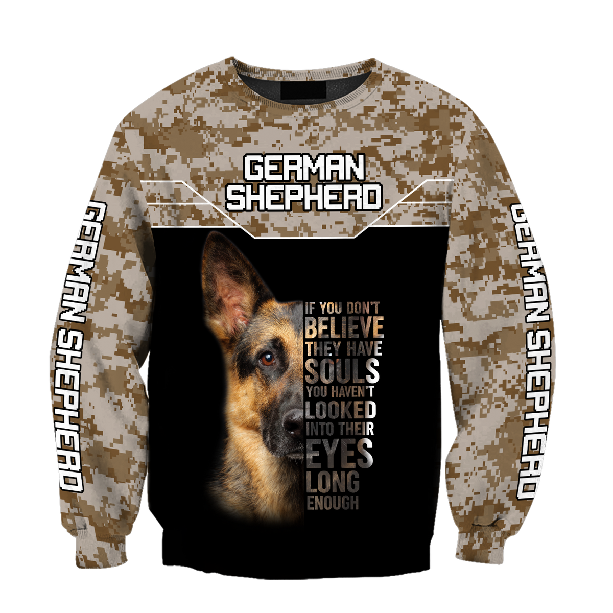 German Shepherd Camo Unisex Shirts TR2110206