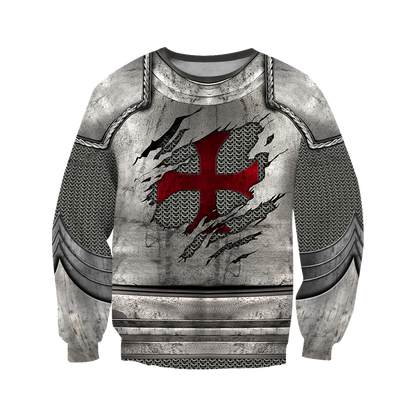 Knight Templar 3D All Over Printed Hoodie Chainmail JJ260201-Apparel-MP-sweatshirt-S-Vibe Cosy™